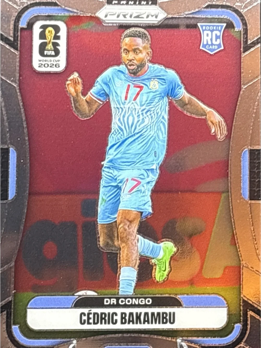 Panini Cedric Bakambu DR Congo Rookie Soccer Trading Card